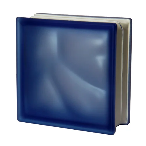 بلوک شیشه ای مدل SATIN آبی تیره مات لهستان بسته 5 عددی
