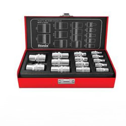 جعبه بکس ترکیبی 3/8،1/4،1/2 اینچ 14 پارچه E رونیکس مدل RH-2695