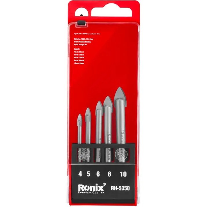 ست مته شیشه رونیکس مدل RH-5350 شامل ۵ عدد