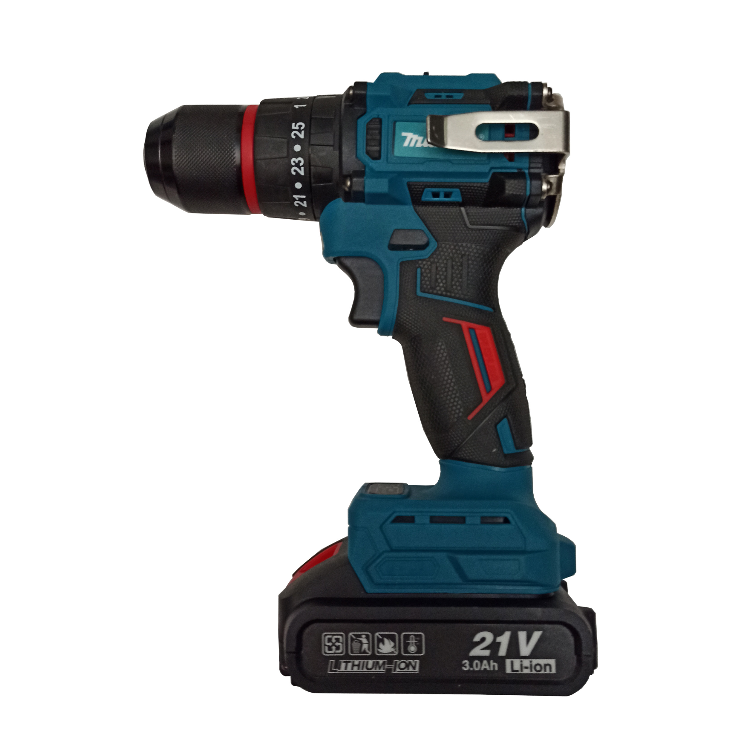 دریل شارژی چکشی براشلس سه نظام 13 طرح ماکیتا