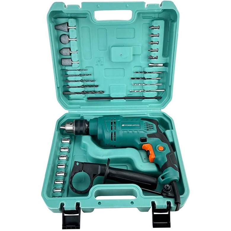 دریل چکشی پاور اکشن مدل ID750-C مجموعه ۳۰ عددی