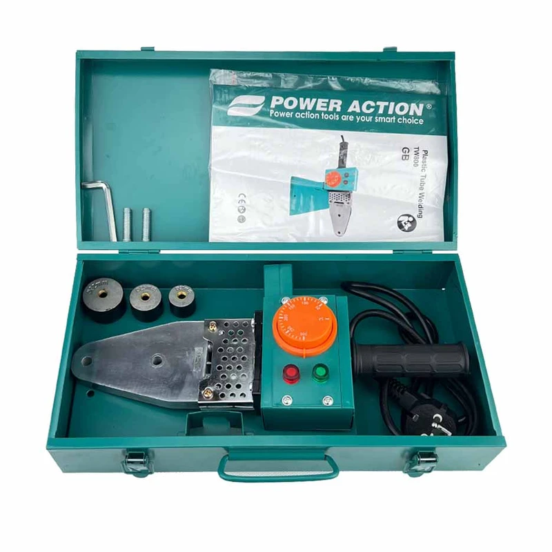 دستگاه جوش لوله پلیمری پاور اکشن مدل TW800 ظرفیت ۸۰۰ وات